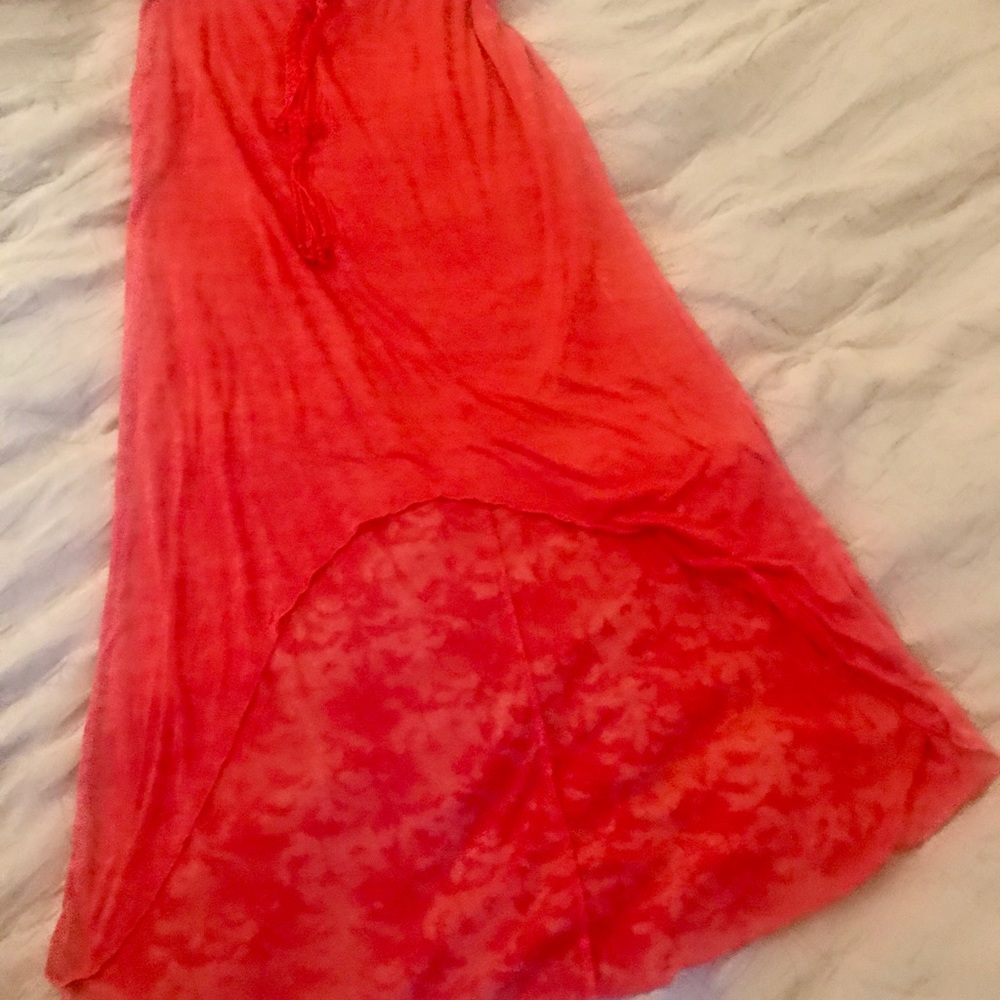 Boho hi lo burn out maxi skirt
